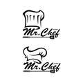 chef restaurant logo template design Royalty Free Stock Photo