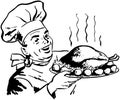 Chef With Roast Poultry