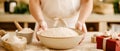 Baker s Hands Kneading Dough Flour Baking Kitchen Cooking Food Prep Homemade Bread Making Pastry Royalty Free Stock Photo