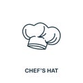 Chef\'S Hat icon from fastfood collection. Simple line element Chef\'S Hat symbol for templates, web design and infographics