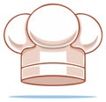 Chef's hat illustration for culinary arts and cooking design elements, professional kitchen headwear vector graphic Royalty Free Stock Photo