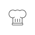 chef's hat outline icon. Element of kitchen tools icon for mobile concept and web apps. Thin line chef's hat outline icon can be