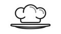Chef\'s Hat on Serving Plate Icon, vector design Generative AI Royalty Free Stock Photo