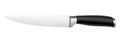 Chef\'s kitchen knife with a black handle isolated