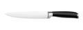 Chef\'s kitchen knife with black handle isolated