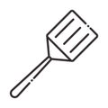 chef, spatula kitchen utensil line style icon