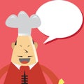 chef with speech bubble. Vector illustration decorative design Royalty Free Stock Photo