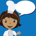 chef with speech bubble. Vector illustration decorative design Royalty Free Stock Photo