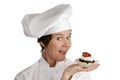 Chef With Strawberry Tart Royalty Free Stock Photo