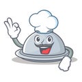 Chef tray character cartoon style