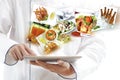 Chef using digital tablet Royalty Free Stock Photo