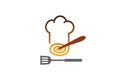 Chef Utensils Hat Fusion Logo