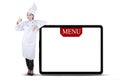 Chef Woman Showing Thumb Up Royalty Free Stock Photo