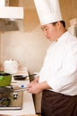 Chef at work Royalty Free Stock Photo