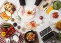 Chef at work cooking pasta Royalty Free Stock Photo