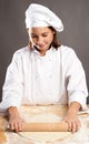 Chef working the dough