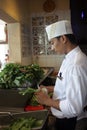 Chef working in the kitchen Royalty Free Stock Photo