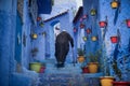 Chefchaouen, the blue city in the Morocco.