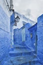 The beautiful blue medina of Chefchaouen, the pearl of Morocco Royalty Free Stock Photo