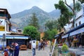 CHEFCHAOUEN, MOROCCO - MAY 28, 2017: Cityscape of the center of Chaouen. The city is noted for its buildings in shades of blue and Royalty Free Stock Photo