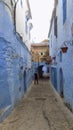 CHEFCHAUEN-Typical street-Morocco Royalty Free Stock Photo