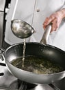 Chefd boiled bouillon Royalty Free Stock Photo