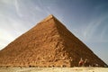Chefren pyramid in Egypt Royalty Free Stock Photo