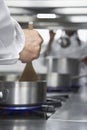 Chefs Cooking In Kitchen Royalty Free Stock Photo