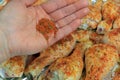 A Chefs Hand Seasoning Chicken