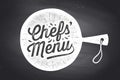 Chefs Menu, Lettering. Wall decor, poster, sign, quote