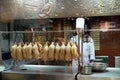 Chefs prepare duck roasting in the original Quanjude restaurant at the Qianmen street in Beijing