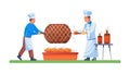Chefs Preparing Food, Collaborative Cooking Vector Illustration, vector design Generative AI Royalty Free Stock Photo