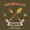 Chefs Vintage T-shirt graphics print vector