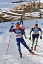 Cheile Gradistei, Roamania - January 30: Unknown competitor in IBU Youth Royalty Free Stock Photo