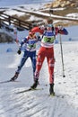 Cheile Gradistei, Roamania - January 30: Unknown competitor in IBU Youth&Junior World Championships Biathlon Royalty Free Stock Photo