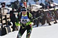 Cheile Gradistei, Roamania - January 30: Unknown competitor in IBU Youth&Junior World Championships Biathlon Royalty Free Stock Photo