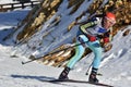 Cheile Gradistei, Roamania - January 30: Unknown competitor in IBU Youth&Junior World Championships Biathlon Royalty Free Stock Photo