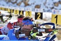 Cheile Gradistei, Roamania - January 30: Unknown competitor in IBU Youth&Junior World Championships Biathlon Royalty Free Stock Photo