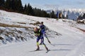 Cheile Gradistei, Roamania - January 30: Unknown competitor in IBU Youth&Junior World Championships Biathlon Royalty Free Stock Photo