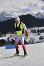 Cheile Gradistei, Roamania - January 30: Unknown competitor in IBU Youth&Junior World Championships Biathlon Royalty Free Stock Photo