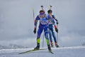 Cheile Gradistei, Roamania - January 24: Unknown copetitor in IBU Youth&Junior World Championships Biathlon 24th of January 2016