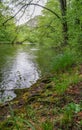 Spring landscape of Nera Gorges Natural Park, Romania, Europe