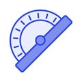 Chek this beautifully design and amazing icon of geometrical tool, protractor vector