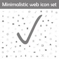 Chek mark sign icon. Web, minimalistic icons universal set for web and mobile