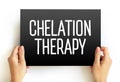 Chelation Therapy - medical procedure that involves the administration of chelating agents to remove heavy metals from the body, Royalty Free Stock Photo