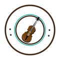 Chello instrument seal icon Royalty Free Stock Photo