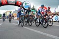 Chelm, Lubelskie, Poland - July 31, 2022: 79 Tour de Pologne, The cyclists are going through the start of the race in Chelm