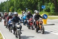 Chelm, Lubelskie, Poland - June 18, 2022: Rally of motorcyclists in Chelm at MotoKropla 2022, Motorcycle parade