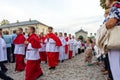 Chelm, Lubelskie, Poland - September 07,2019: Festive indulgence with Bishop Jozef Wrobel, procession of altar boys