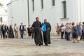 Chelm, Lubelskie, Poland - September 07,2019: Festive indulgence with Bishop Jozef Wrobel, walking priests